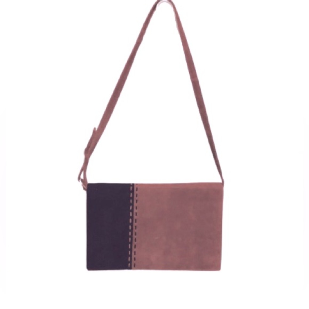Beltrami brown dark academia envelop messenger shoulder crossbody bag suede